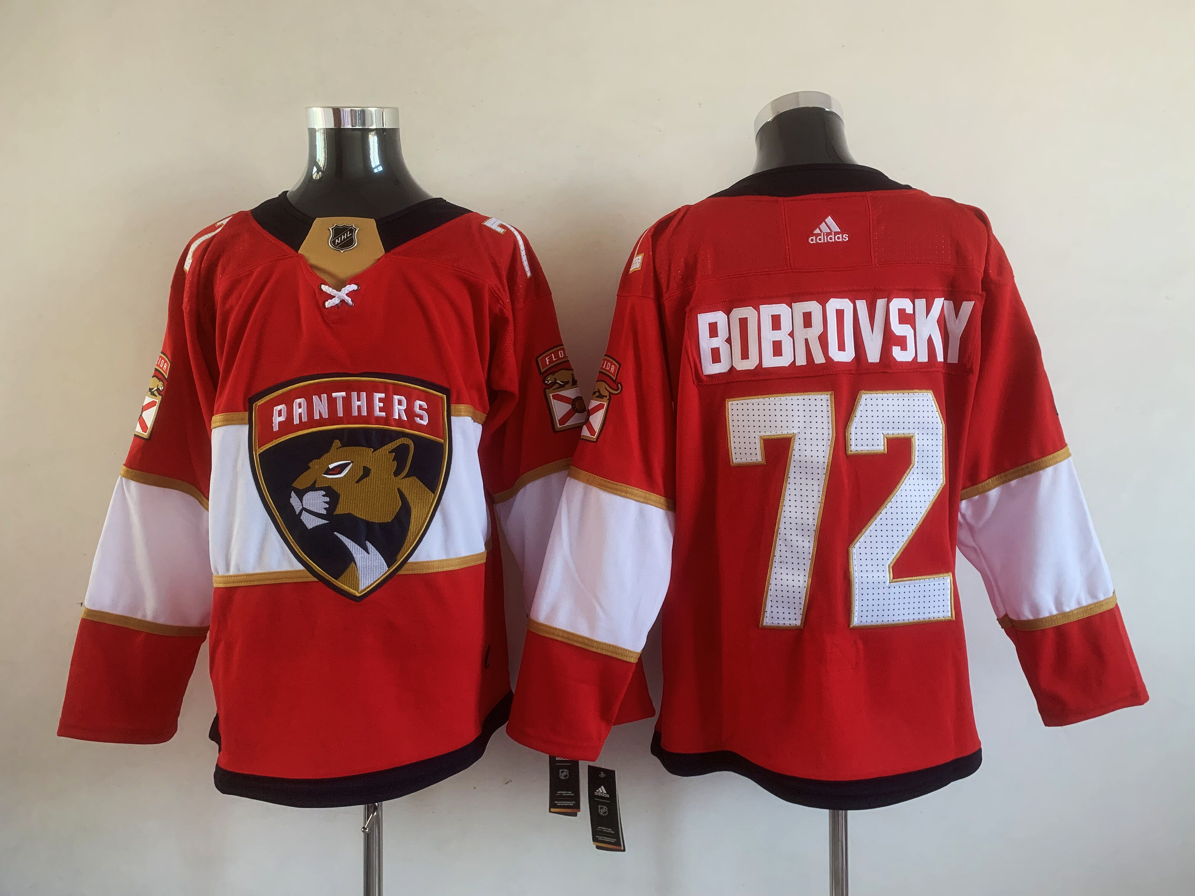 Men's Florida Panthers Sergei Bobrovsky #72 Red Jersey